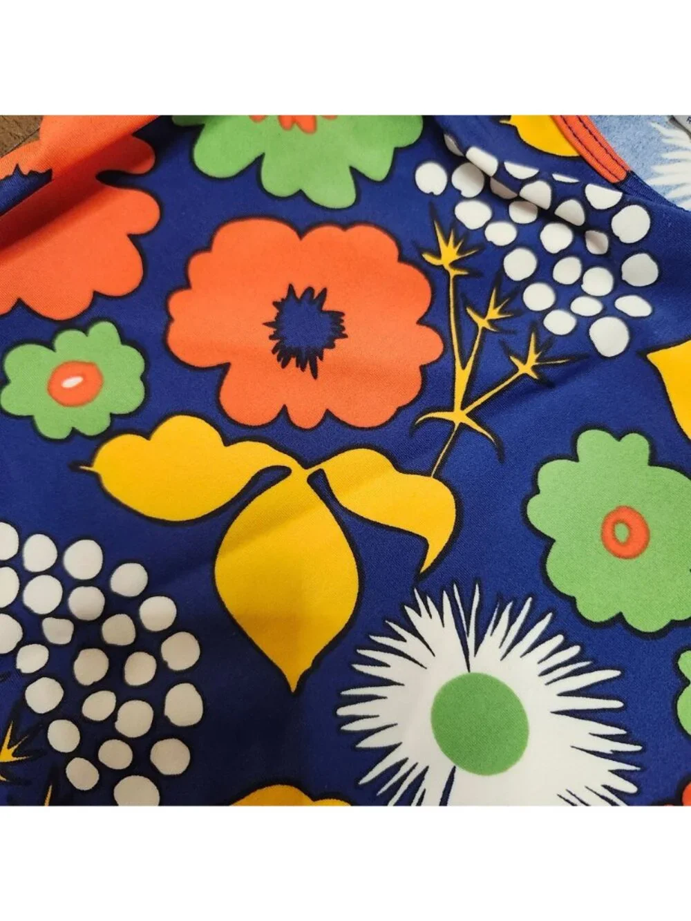 Marimekko Target Girls Size 2T Long Sleeve Rash Guard Swim Top Blue Kukkatori
